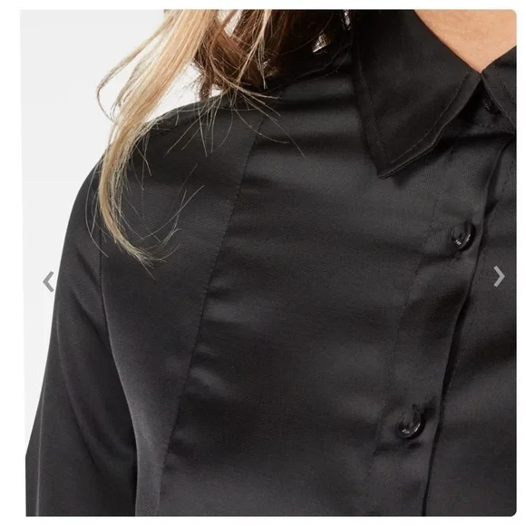 G Raw Black Cropped Open Back shirt M